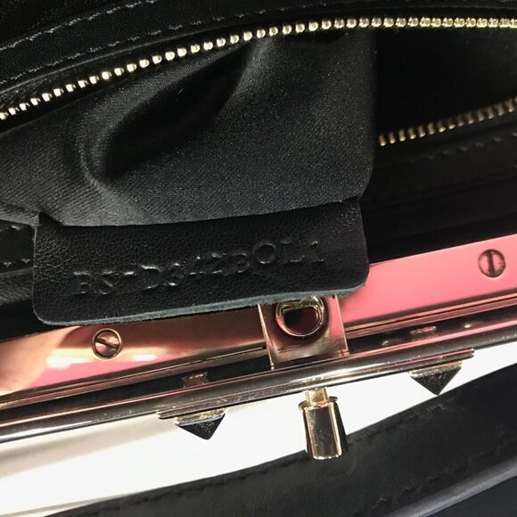 Valentino - Black Rockstud Top Handle Satchel - Picture 6 of 6